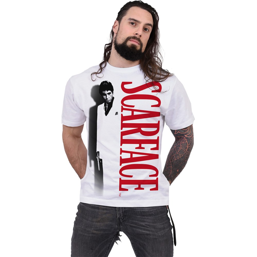 Spiral Scarface - Shadow Mens T-shirt - White